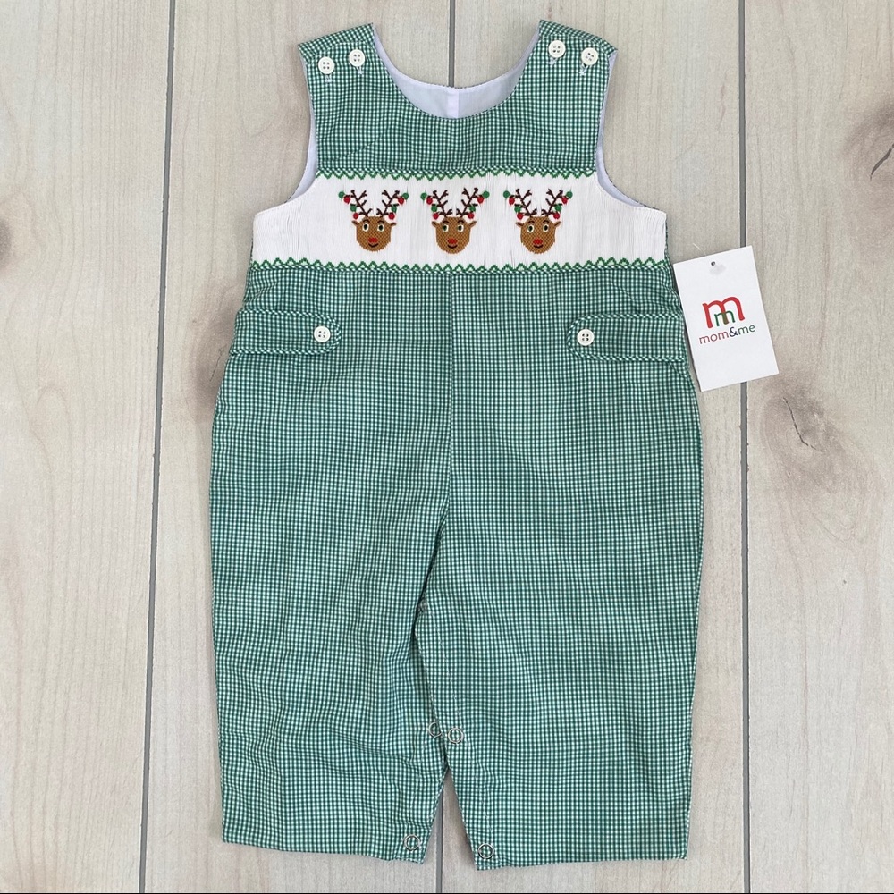 Mom & me Smocked Christmas Longall 18 Months NWT